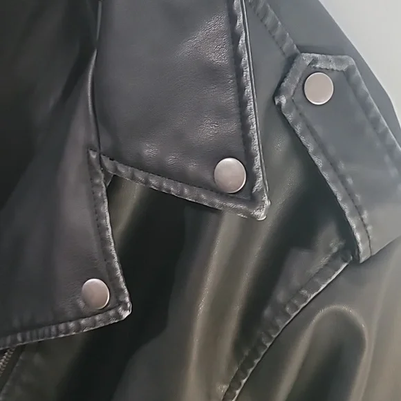 Wild Fable Black Faux Leather Moto Jacket - Picture 10 of 13